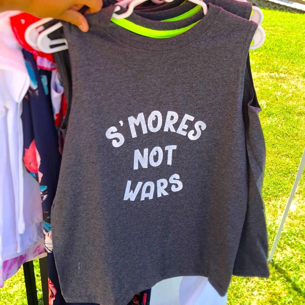 Kid’s “S’mores Not Wars” Tank Top Small Business Designed & Made